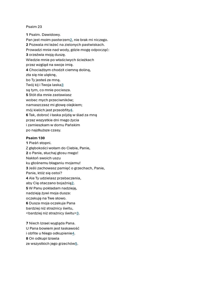 Psalm 23 I 130 | PDF