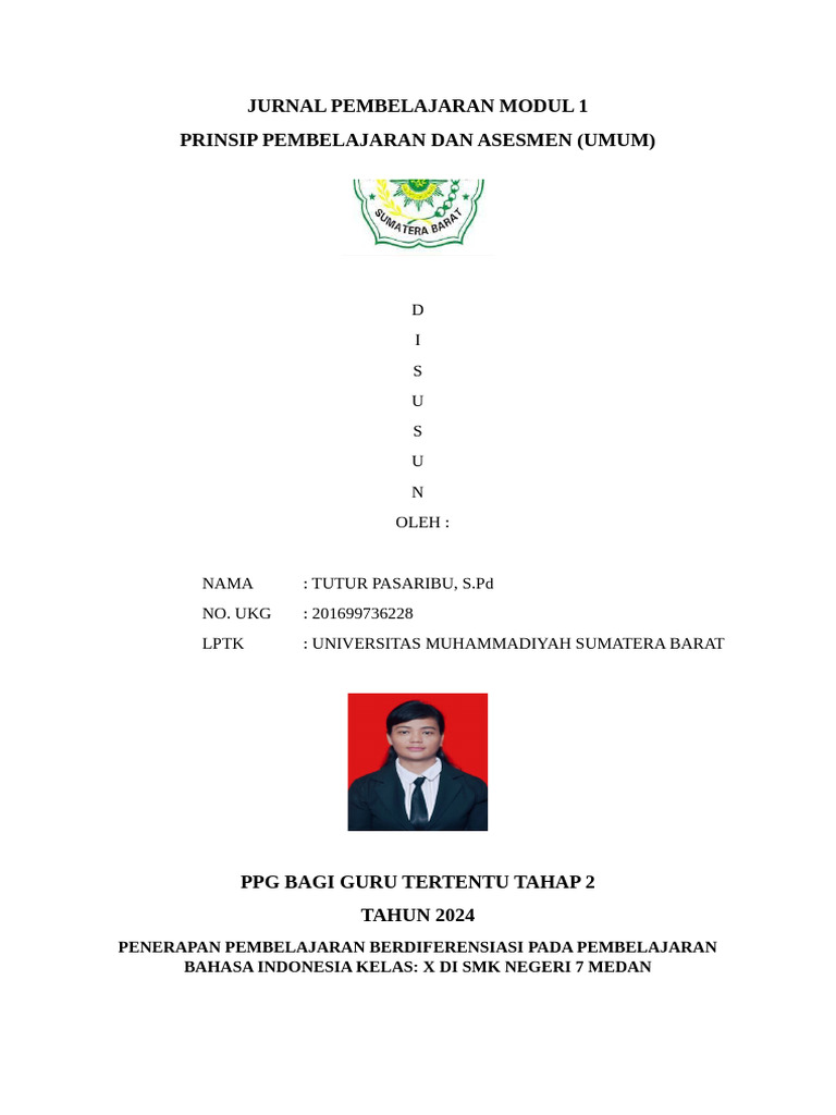Jurnal Pembelajaran Modul 1 Tutur | PDF