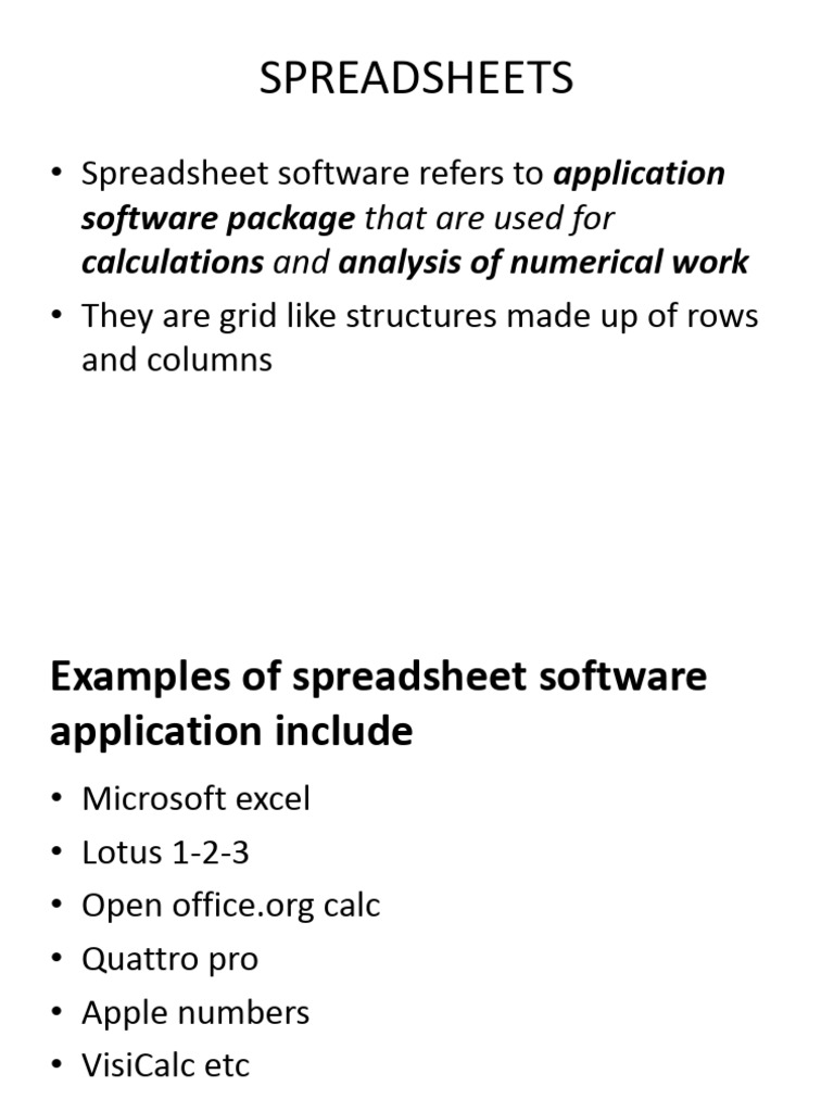 Spreadsheet | PDF
