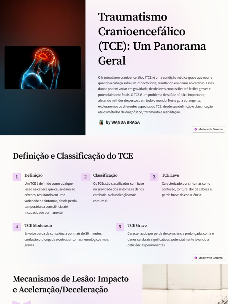 Traumatismo Cranioencefalico TCE Um Panorama Geral | PDF