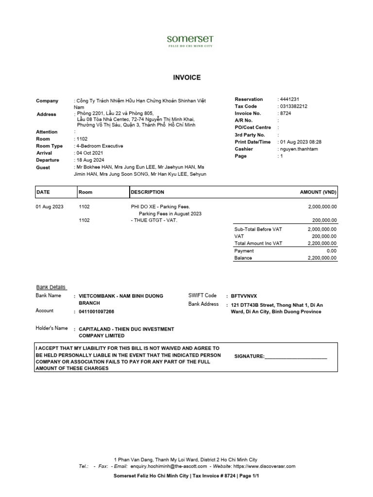 1102 Invoice 1 Car+1bike | PDF