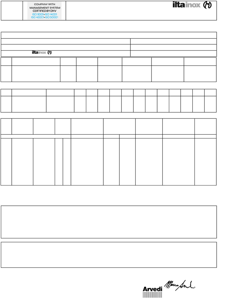 A1 - 002 - Rør - Ø150 - Test Certificate | PDF