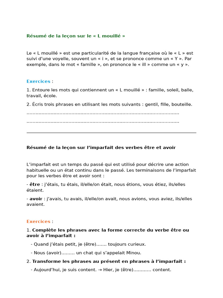 Devoir Year 4 | PDF