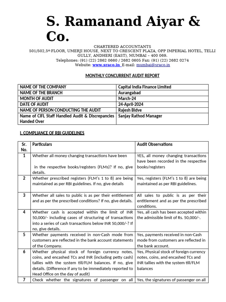 Audit Report Format | PDF
