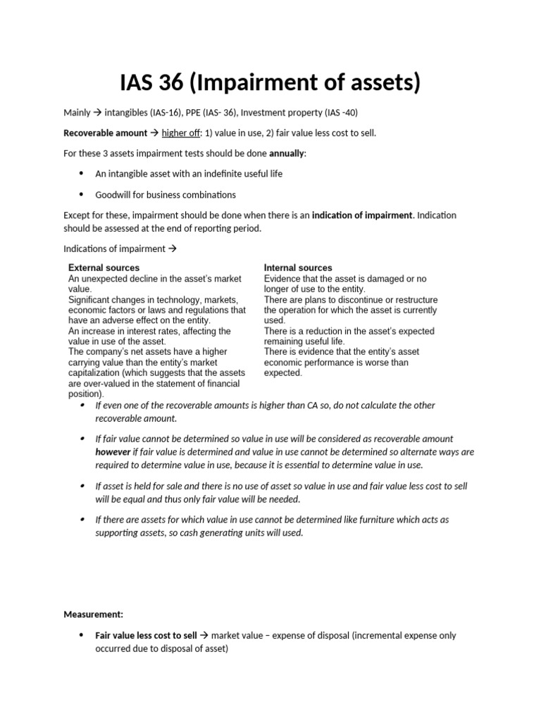 Ias 36 | PDF
