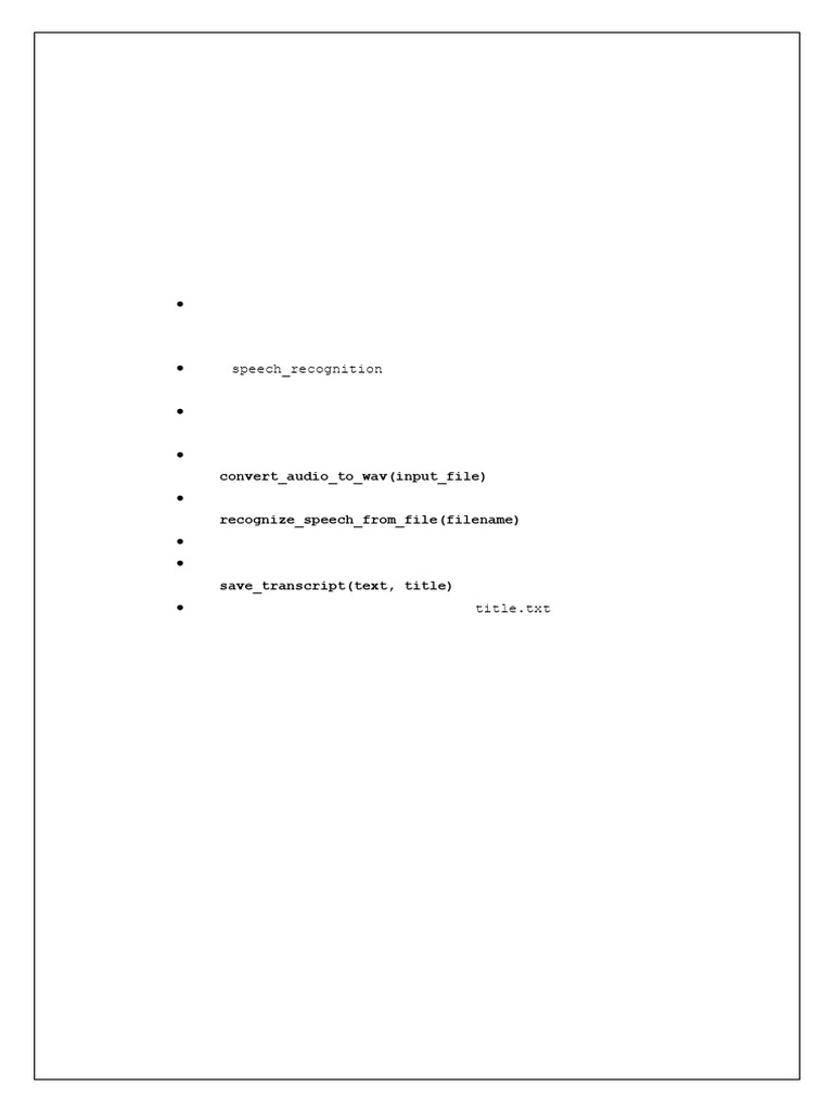 Ex. No: 06 Date:: Implement Speech Recognition Using NLP | PDF