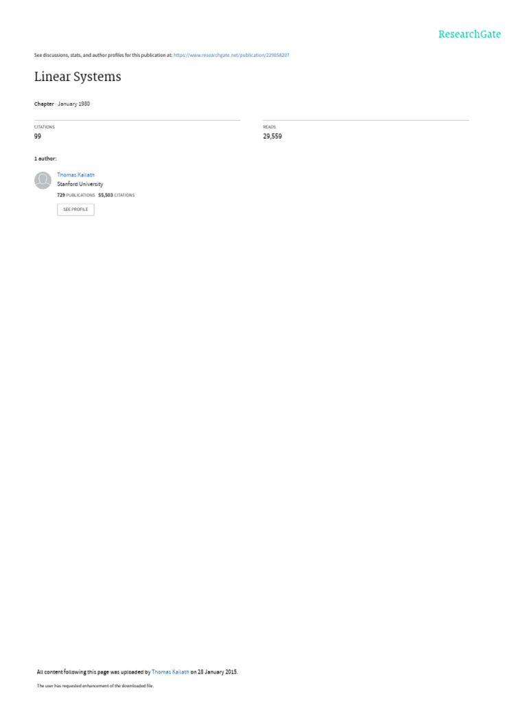 Linear Systems | PDF