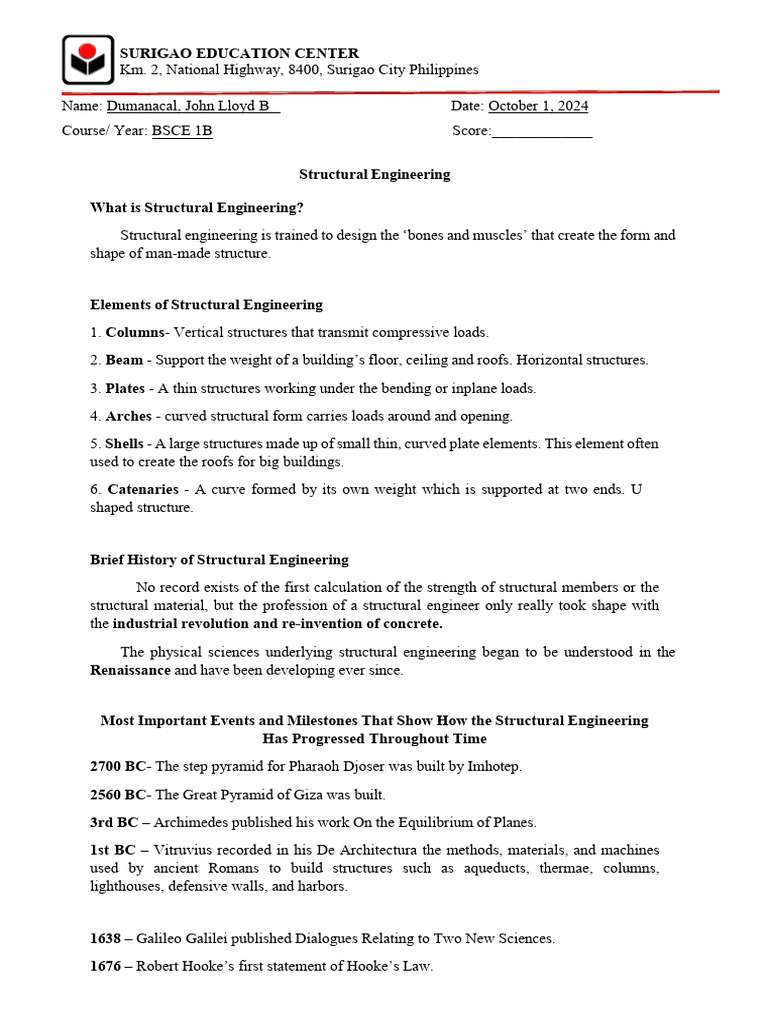 Overview of Structural Engineering Basics | PDF | Structural ...