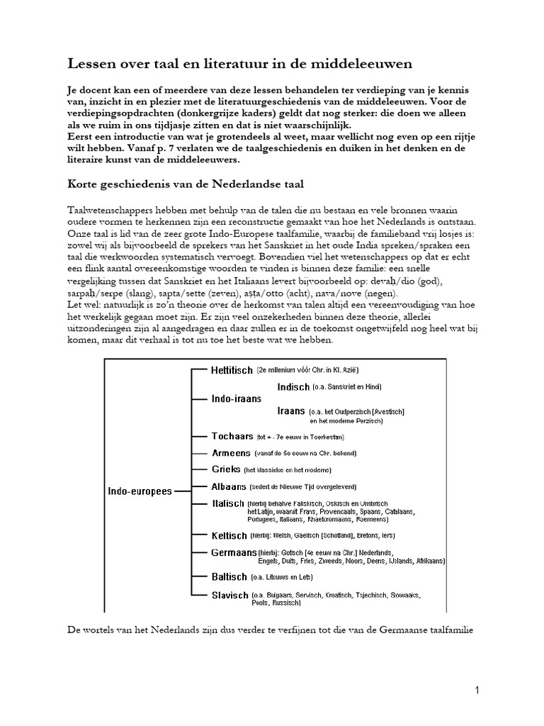 Teksten en Opdrachten Middeleeuwen | PDF