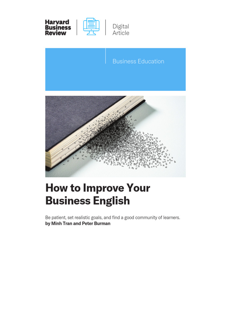 2018 - 07 - How To Improve Your Business English | PDF