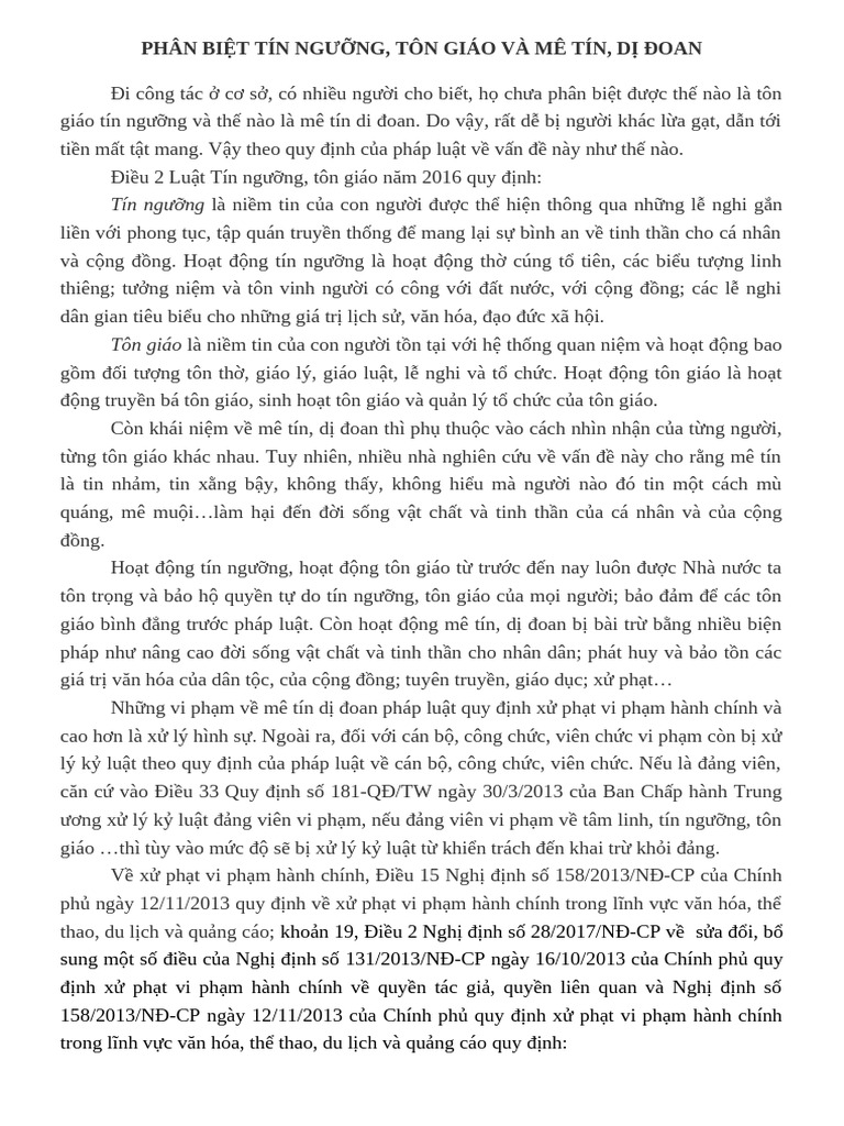 11 phan biet tin nguong ton giao va me tin d pdf