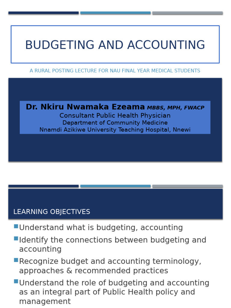 Budgeting and Accounting | PDF