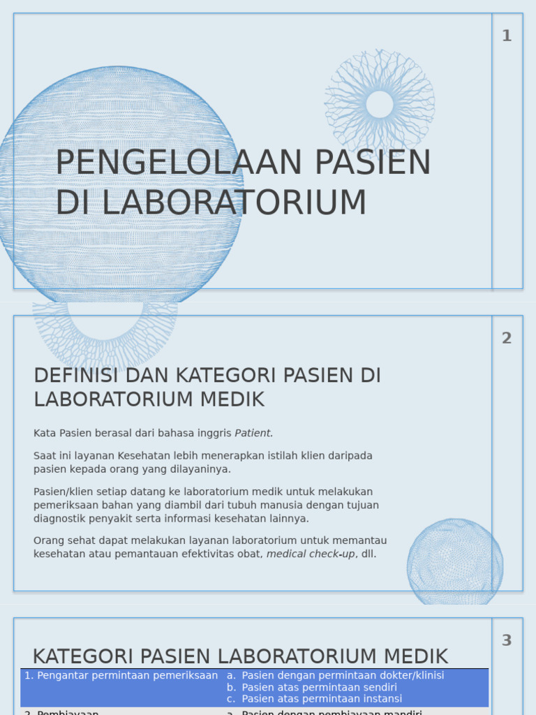 Pengelolaan Pasien Di Lab Medik | PDF