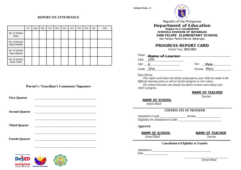 SF9 Front Page | PDF