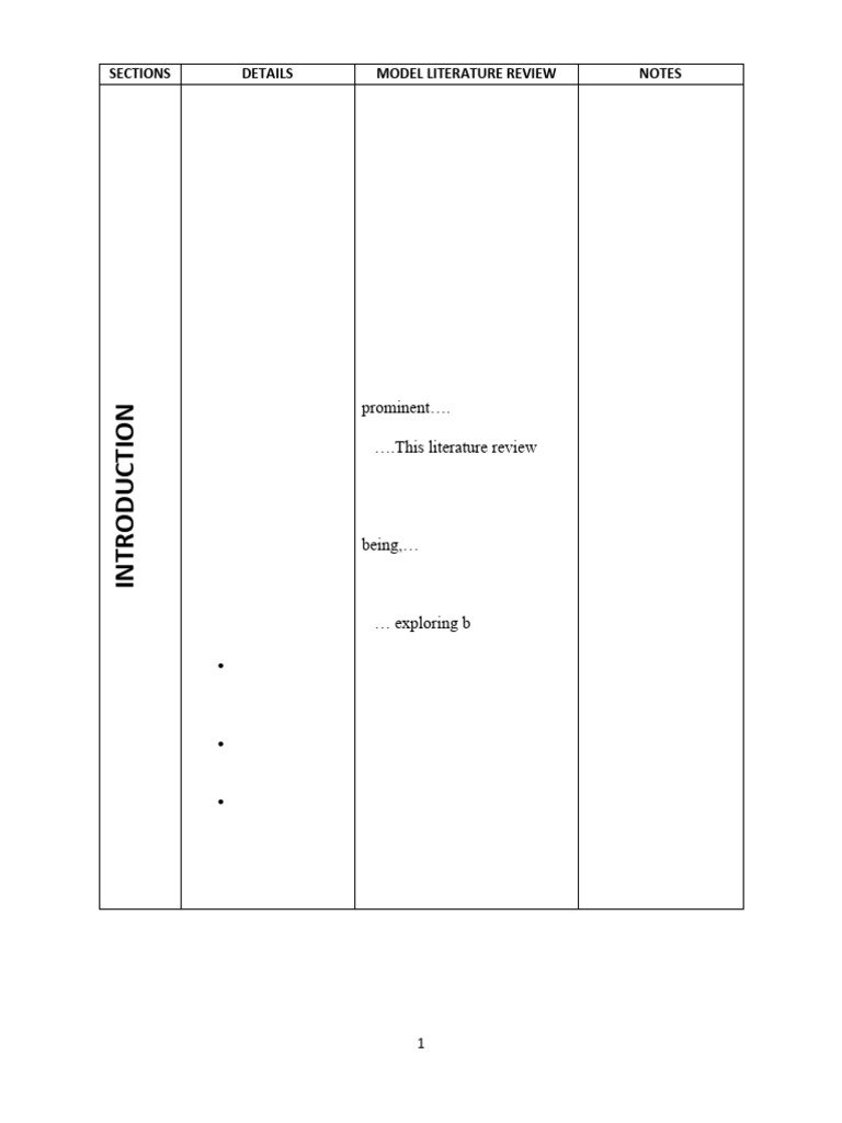 Structure of Literature Review Sample | PDF | Social Media | Career ...