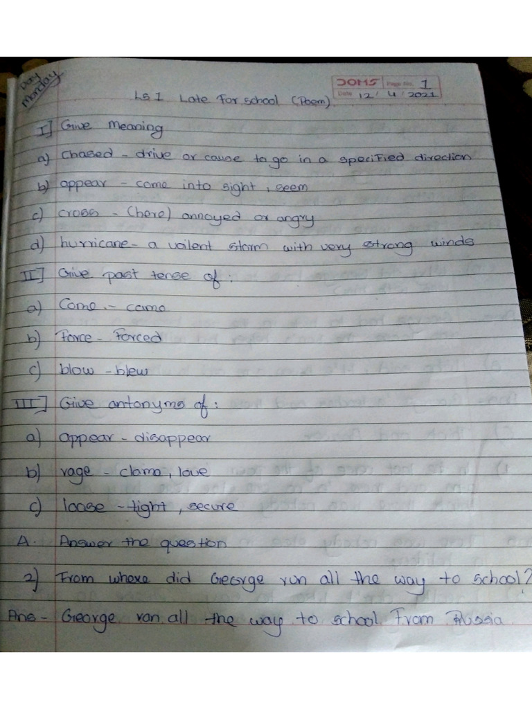 Ls 1 late for school poem pdf