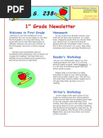 1st Grade Newsletter Template 1