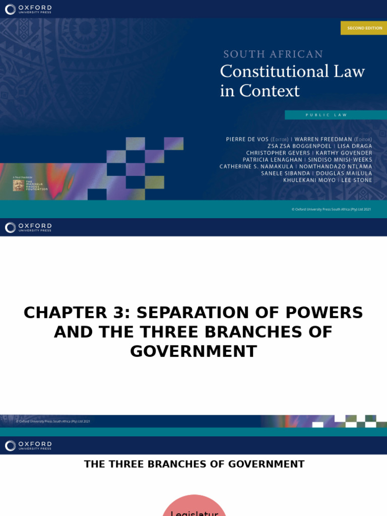 Chapter 3: Separation of Powers in SA | PDF | Separation Of Powers ...
