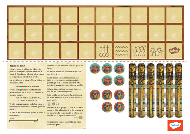 Reglas Del Senet: Salida Meta | PDF