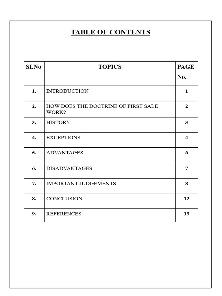 IPR - First Sale Doctrine | PDF