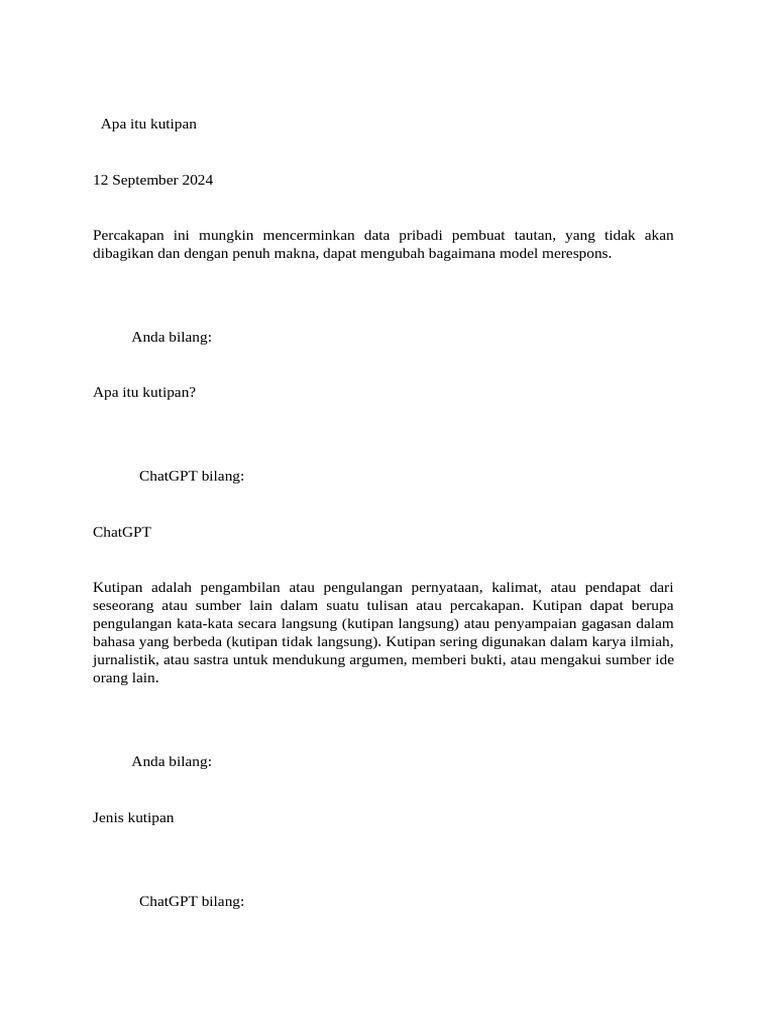 Apa Itu Kutipan | PDF