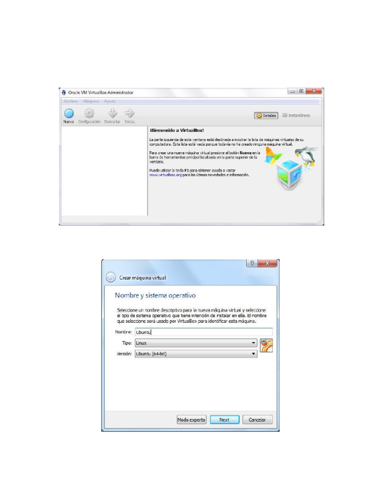 Guía de Instalación de Ubuntu en VirtualBox | PDF | Ventana ...