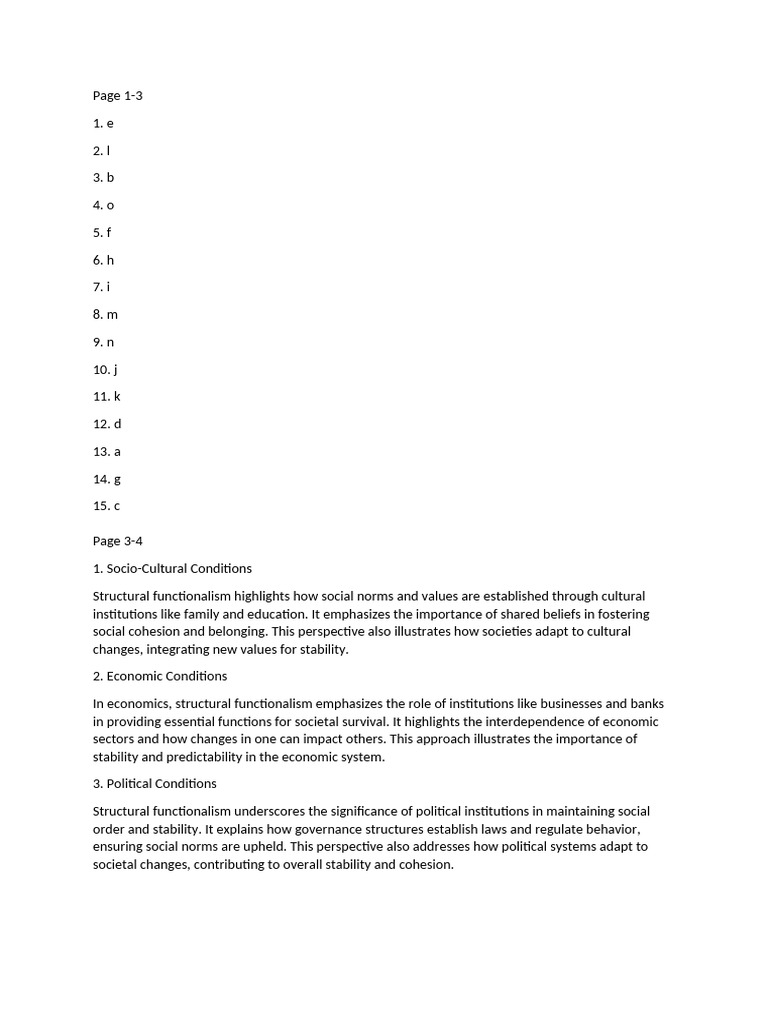 Answer Key For DISS | PDF