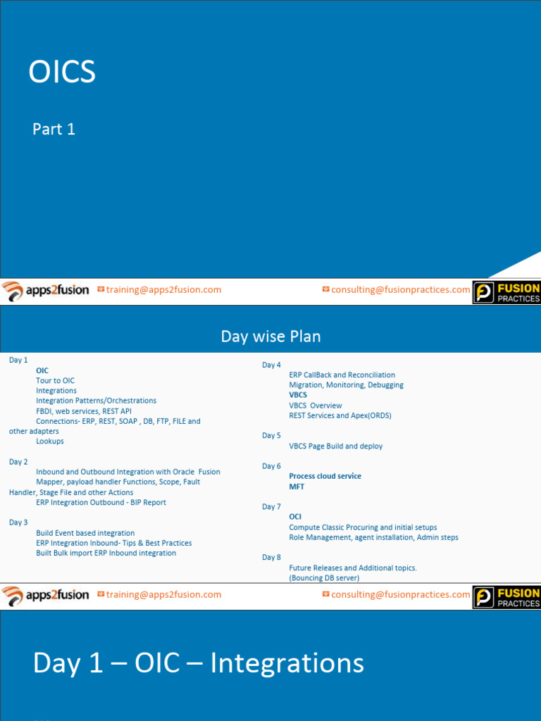Oracle Integration Cloud Service (OICS) Training | PDF
