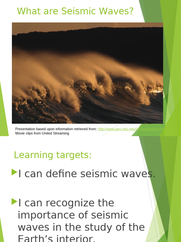 q1 Sci10 Lesson 2 Seismic Waves 1 | PDF