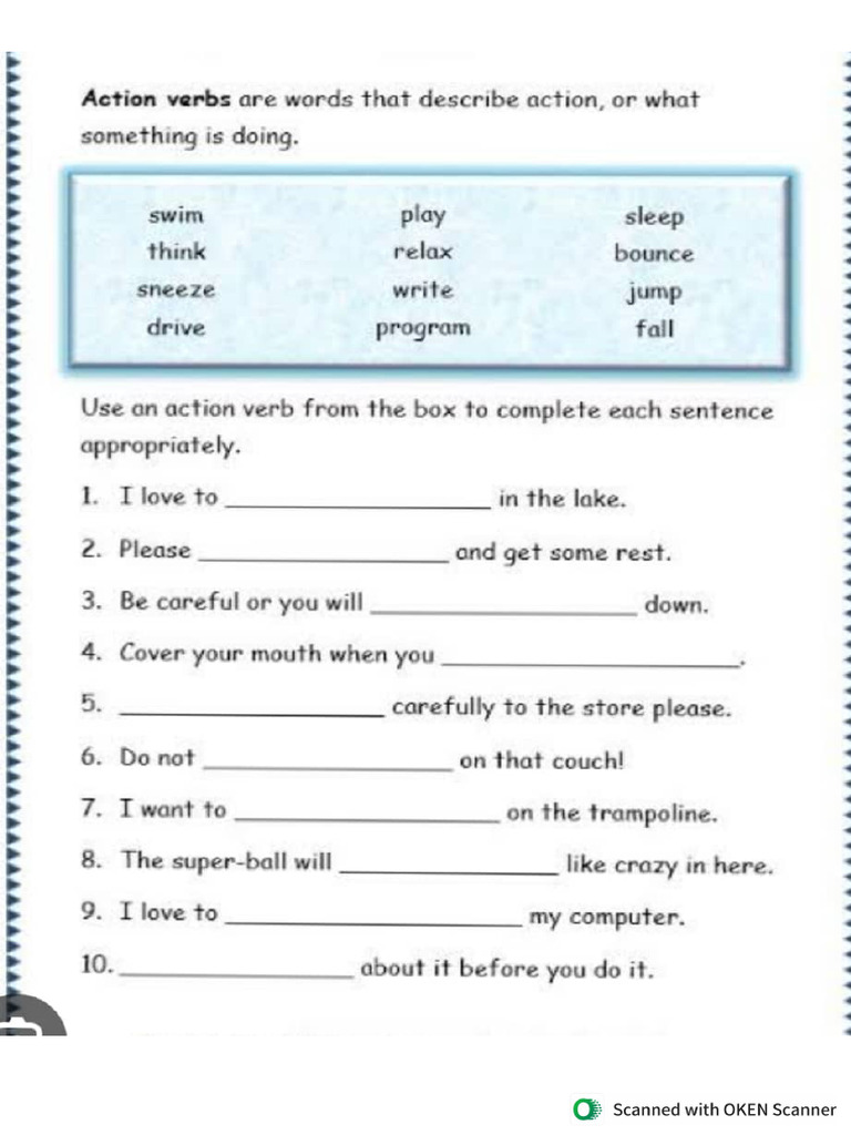 3rd English Grammar Sheets | PDF