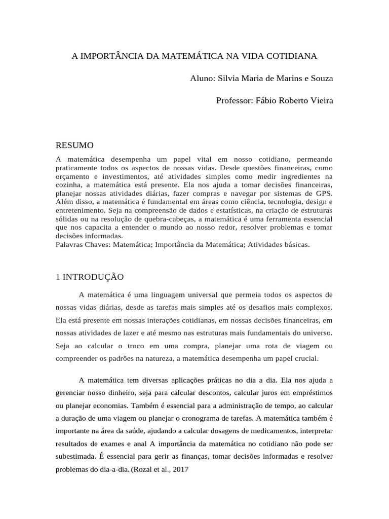 A Importância Da Matemática Na Vida Cotidiana TCC Mat202205010228 2024 ...
