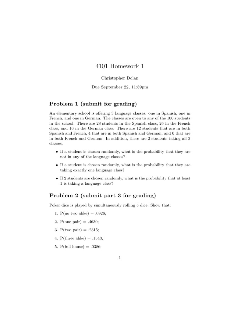 HW 1 | PDF