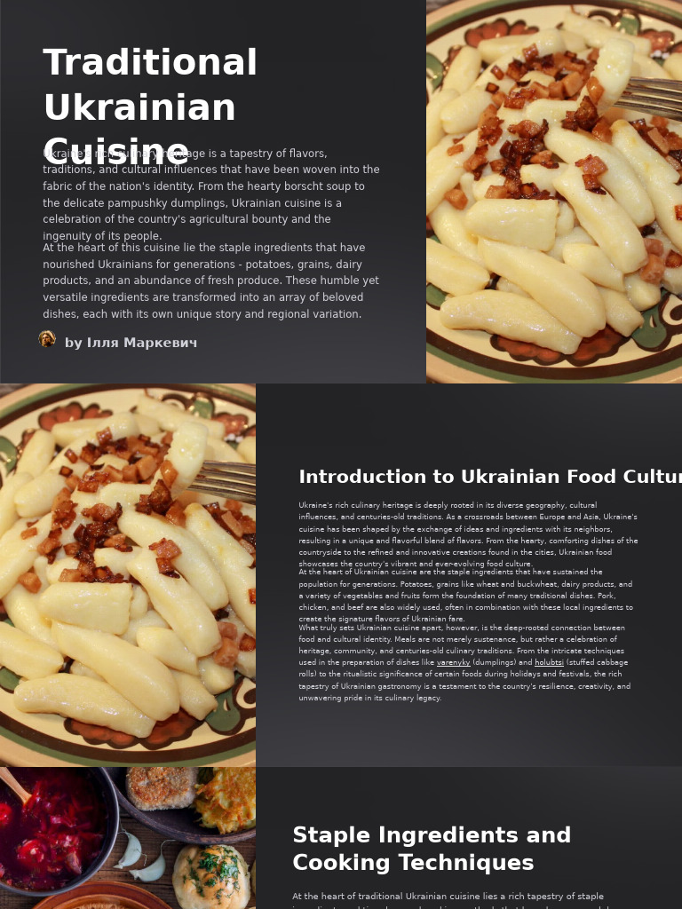 Traditional Ukrainian Cuisine | PDF