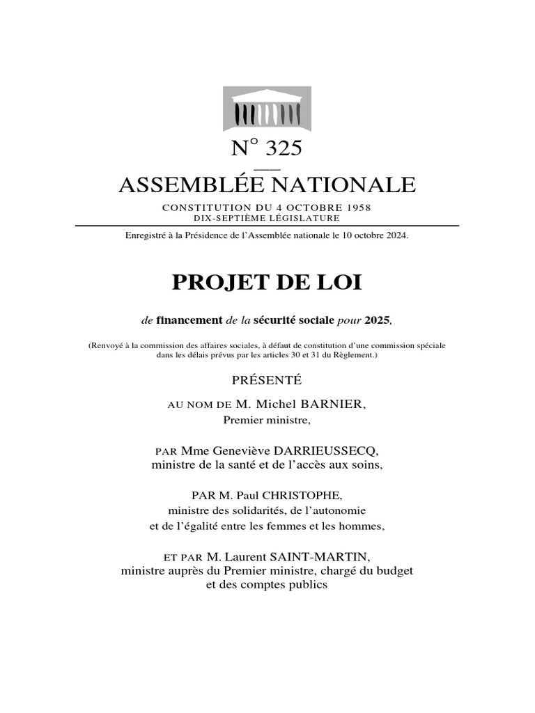 l17b0325 Projet-Loi | PDF
