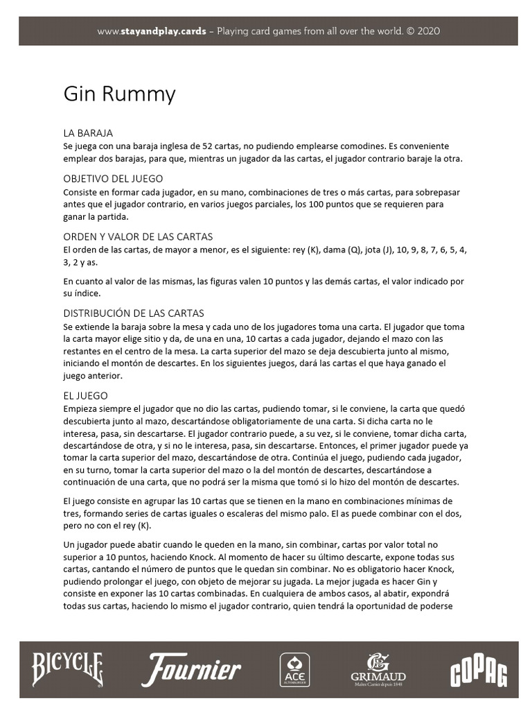 GIN-RUMMY-GAME-RULES (1) | PDF
