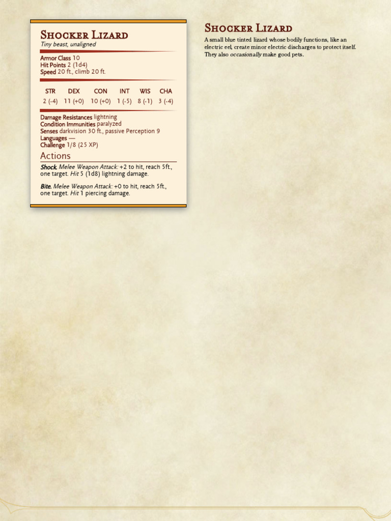 Homebrew Bestiary 1 | PDF