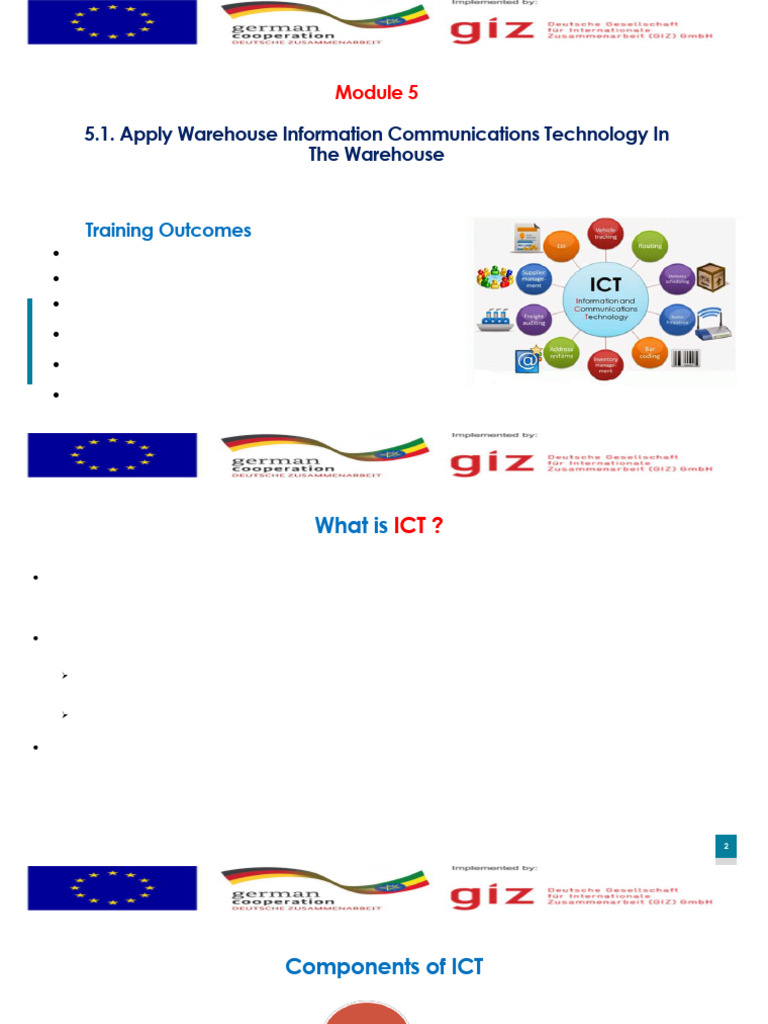 Module 5 - (Apply Warehouse Information Communications Technology in ...