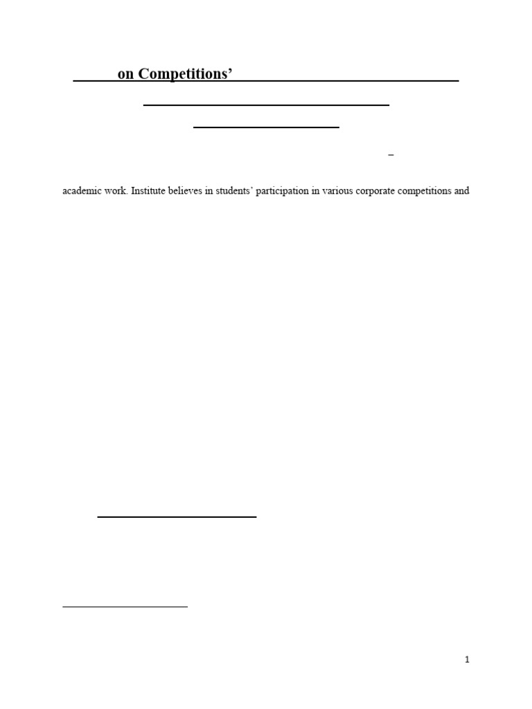 Competition Policy Document AY 24 - 25 | PDF