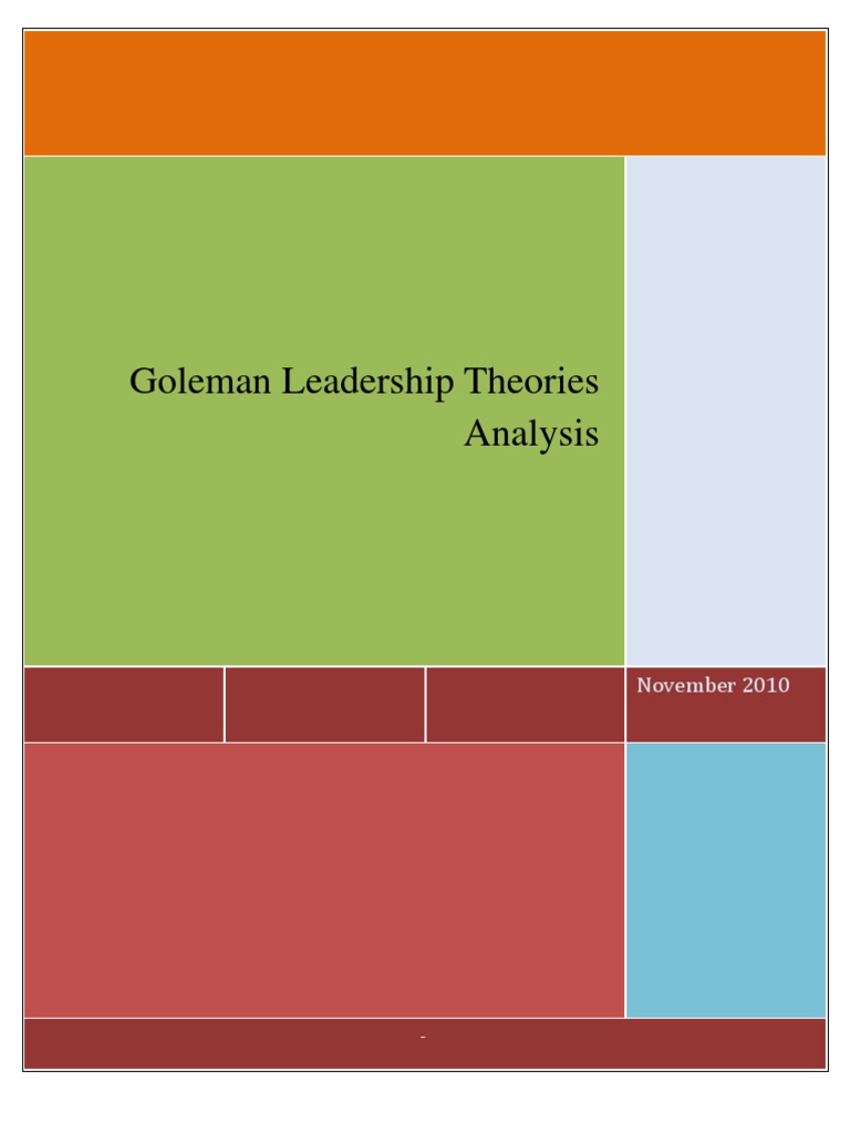 Goleman's Leadership Theories Explained | PDF | Leadership | Self Awareness