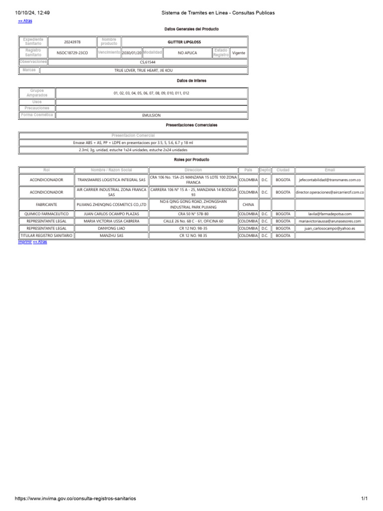 Consulta registros sanitarios invima pdf