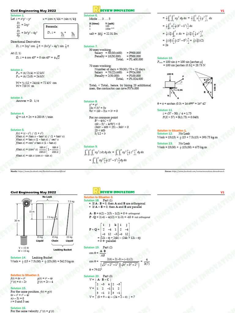 2022 May Refresher V1 SOLUTION | PDF