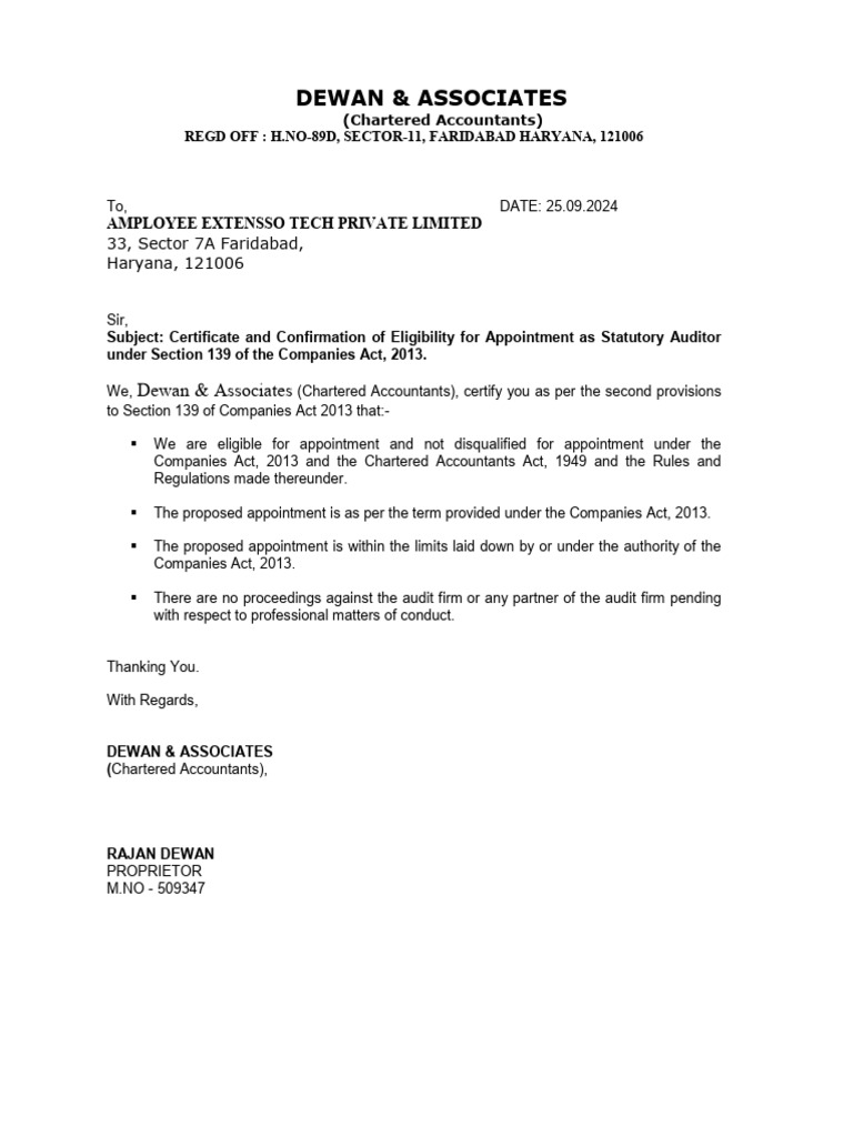 Consent and Confirmation Amployee | PDF | Accountant | Audit