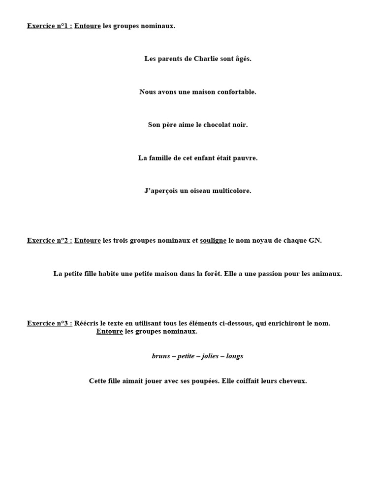 LE GROUPE NOMINAL CE2 intelligence overview
