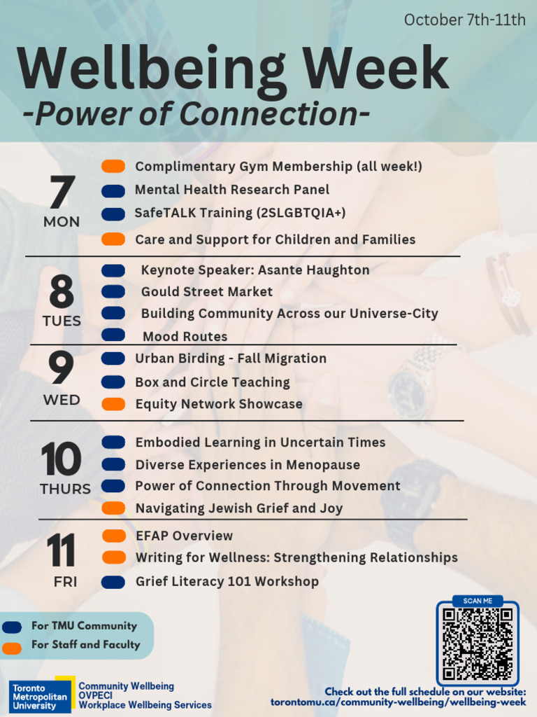 Wellbeing Week Staff And Faculty Events Pdf