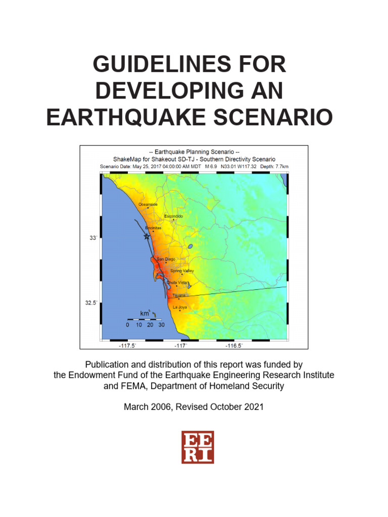 Eeri Guidelines For Developing An Earthquake Scenario 2021 Final | PDF