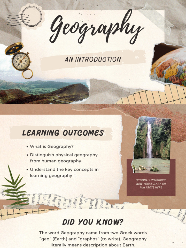 Introduction To Geography Education Presentation in A Brown and Beige ...