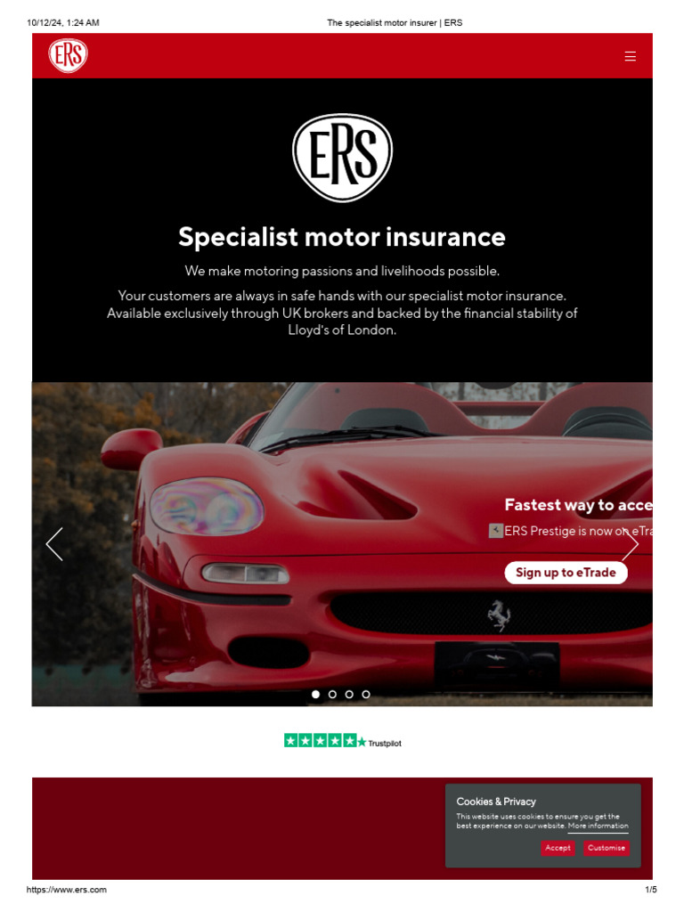 The Specialist Motor Insurer - ERS | PDF