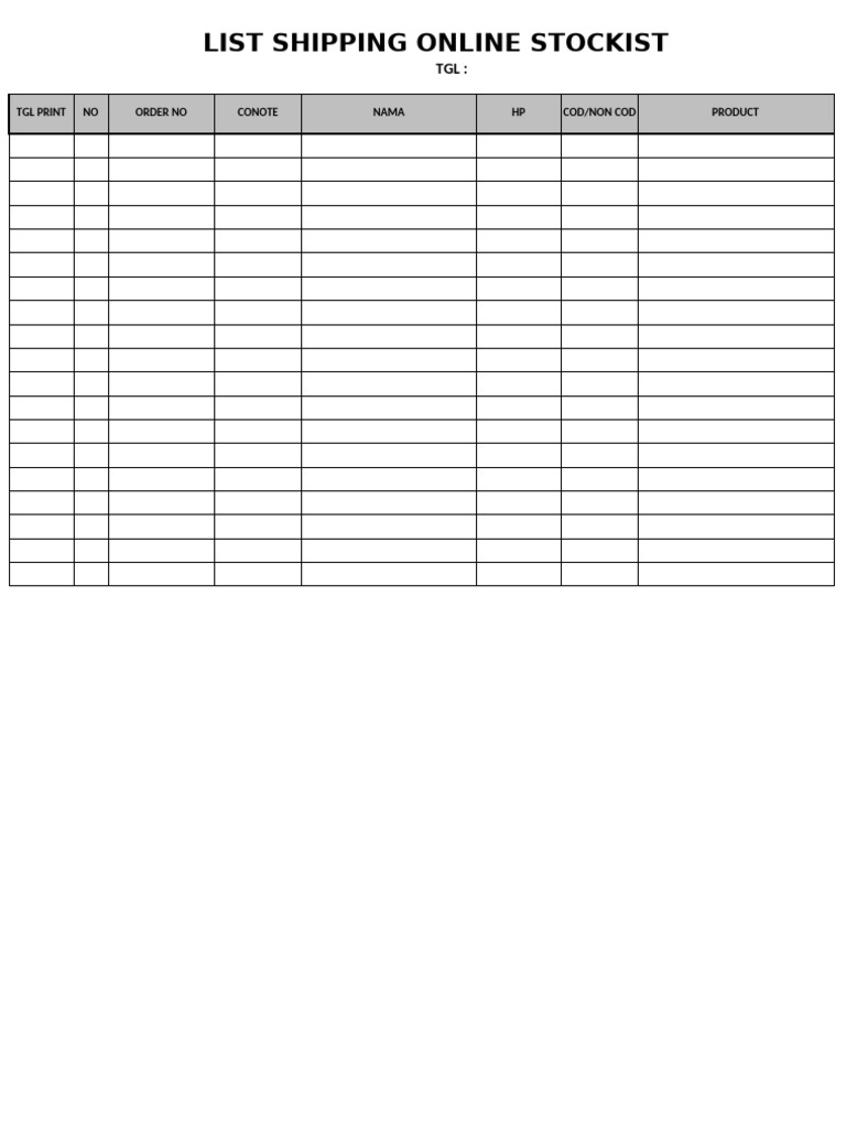 Rekapan Excel Pengiriman | PDF