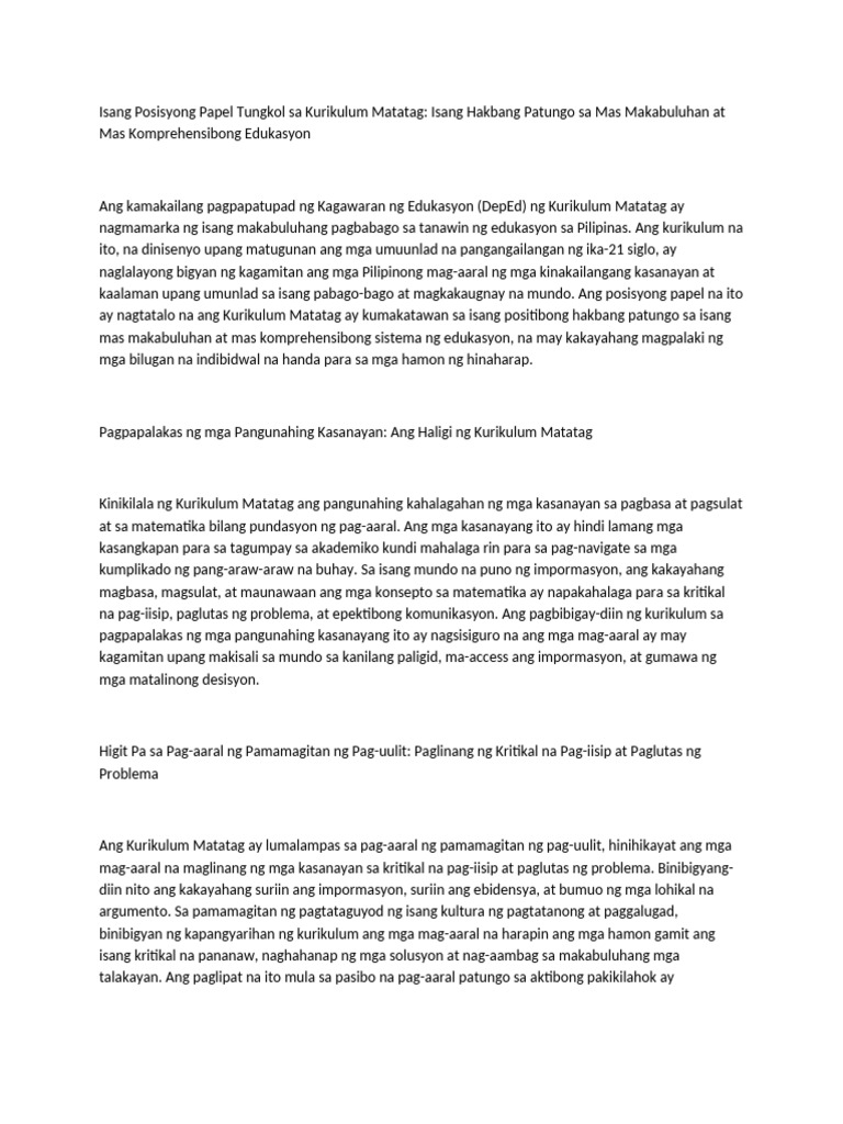 Position Paper | PDF