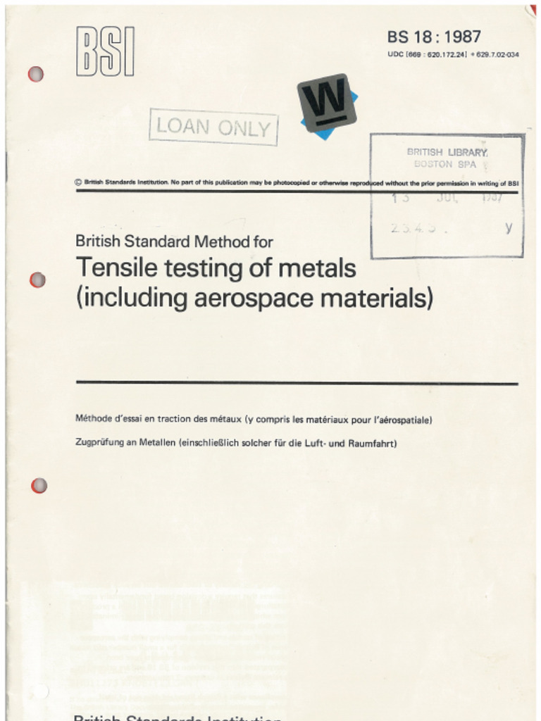 Testing of Metals | PDF
